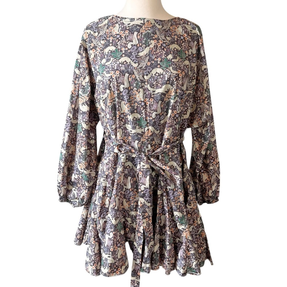 Shop the Mint Get Closer Plum Purple Fox Printed Dress